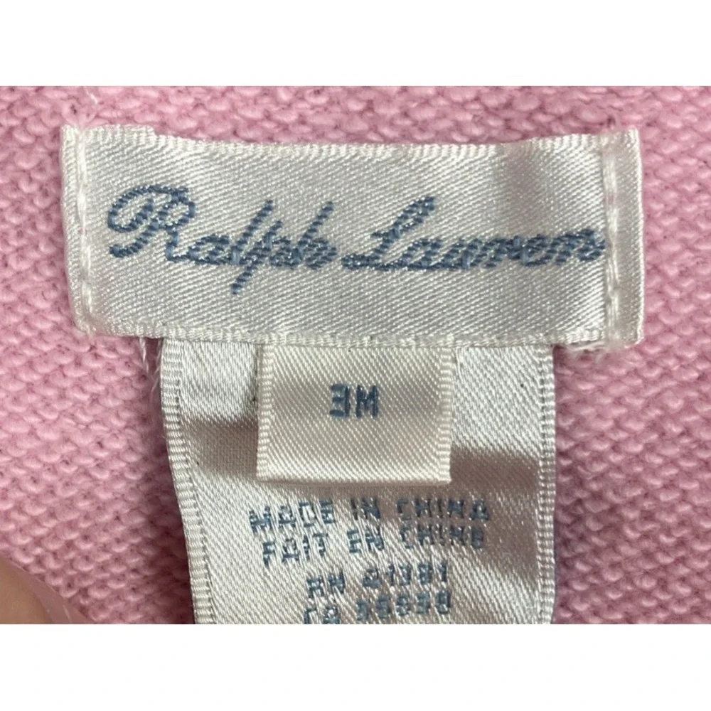 Ralph Lauren 2 Piece Girls Hoodie Pants‎ Set NEW Size 3 Months Ruffle